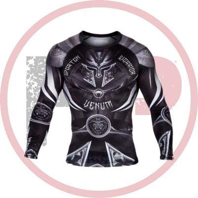 Рашгард длинный рукав Venum Gladiator 3.0 Black/White